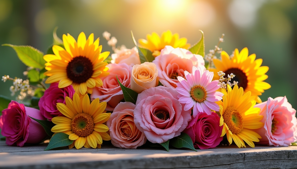 Student creating a floral arrangement